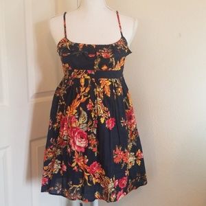Dark blue floral dress